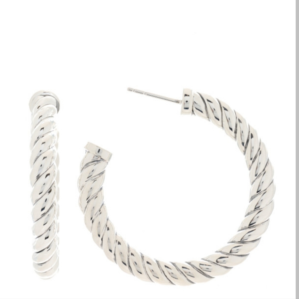 🍀David Yurman Cable Hoop Earrings